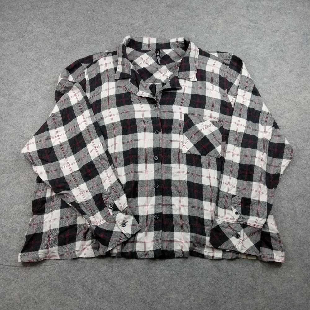 Torrid Shirt Womens 4 Sleep Plaid Flannel Button Front Pajama Top Lounge Wear